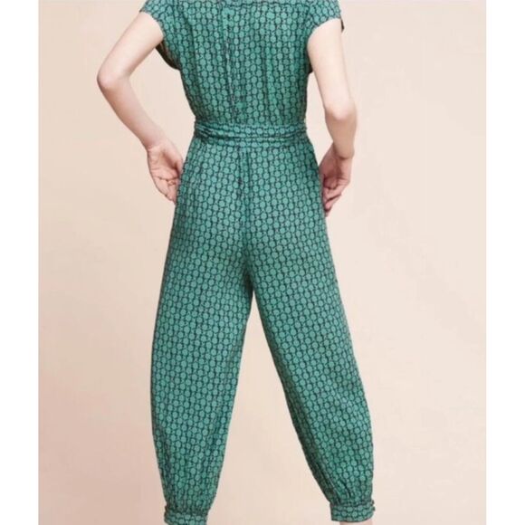 ANTHROPOLOGIE MAEVE Geoscope Cropped Harem Jumpsuit, Sz XS - Picture 10 of 13